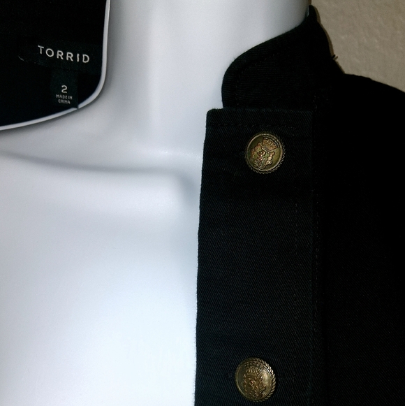 Torrid Black Women's Blazer with Gold Buttons - Picture 14 of 14